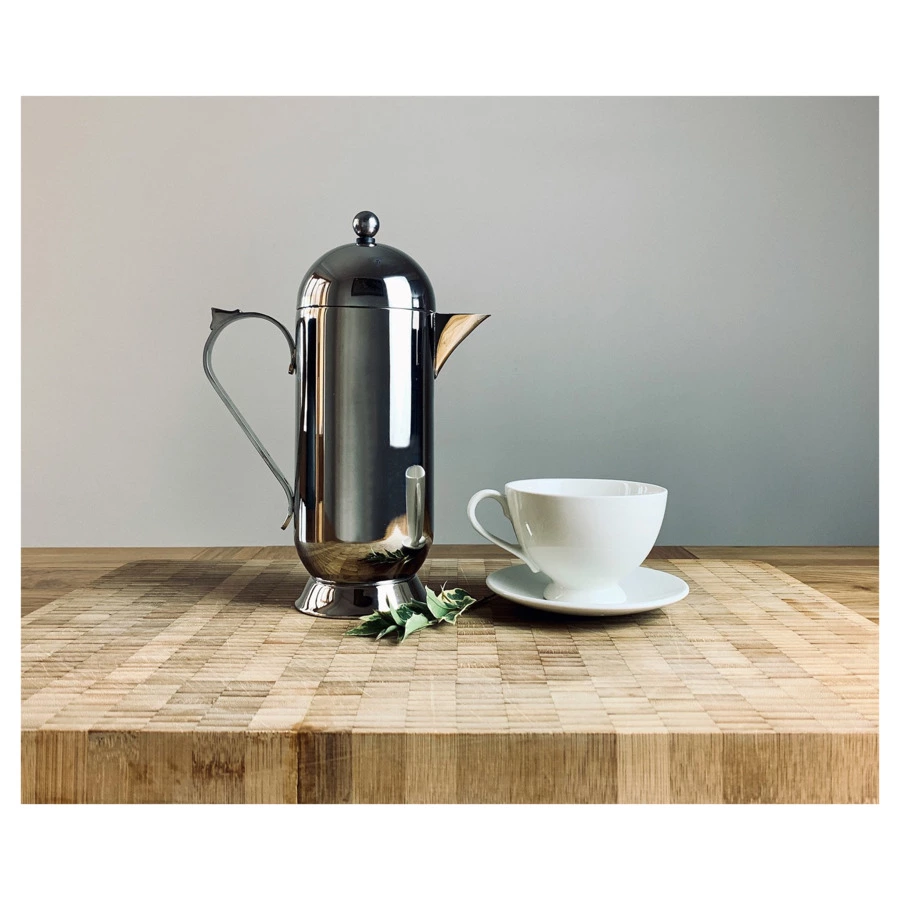 Френч-пресс Nick Munro Shorty 600 мл на 3 чашки, h22 см, нержавеющая сталь