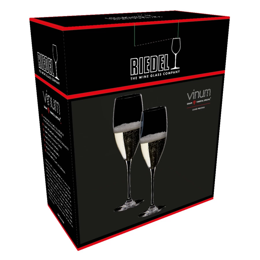 Набор бокалов для шампанского Riedel Vinum Cuvee Prestige 230 мл, 2шт, стекло хрустальное