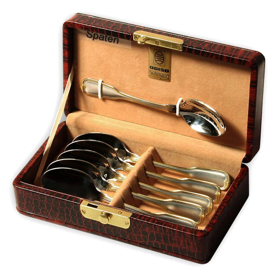 Набор кофейных ложек Odiso Solingen Spaten, 6 шт, сталь нержавеющая, позолота, п/к