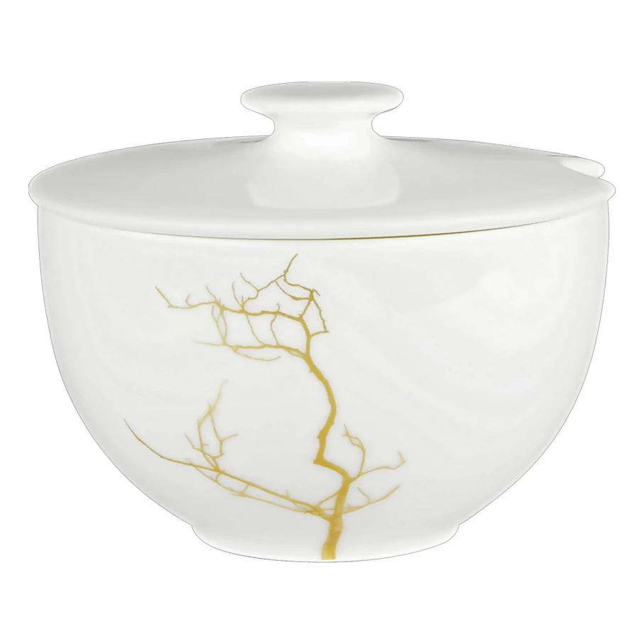 Сахарница Dibbern Золотой лес 250 мл, фарфор костяной