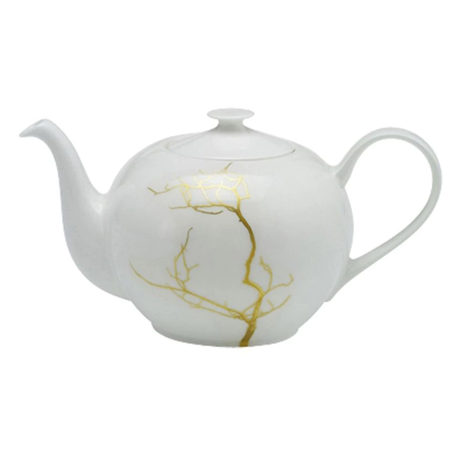 Чайник Dibbern Золотой лес 1,3 л, фарфор костяной