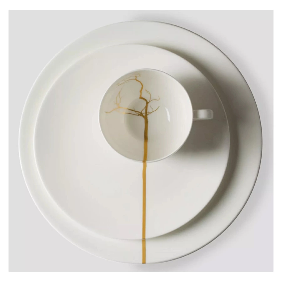 Чайник Dibbern Золотой лес 1,3 л, фарфор костяной