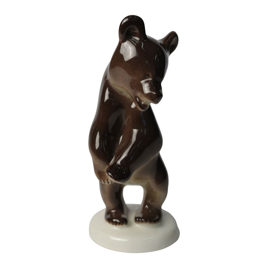 Скульптура ИФЗ Медвежонок стоящий, фарфор твердый collecta медвежонок полярного медведя стоящий s