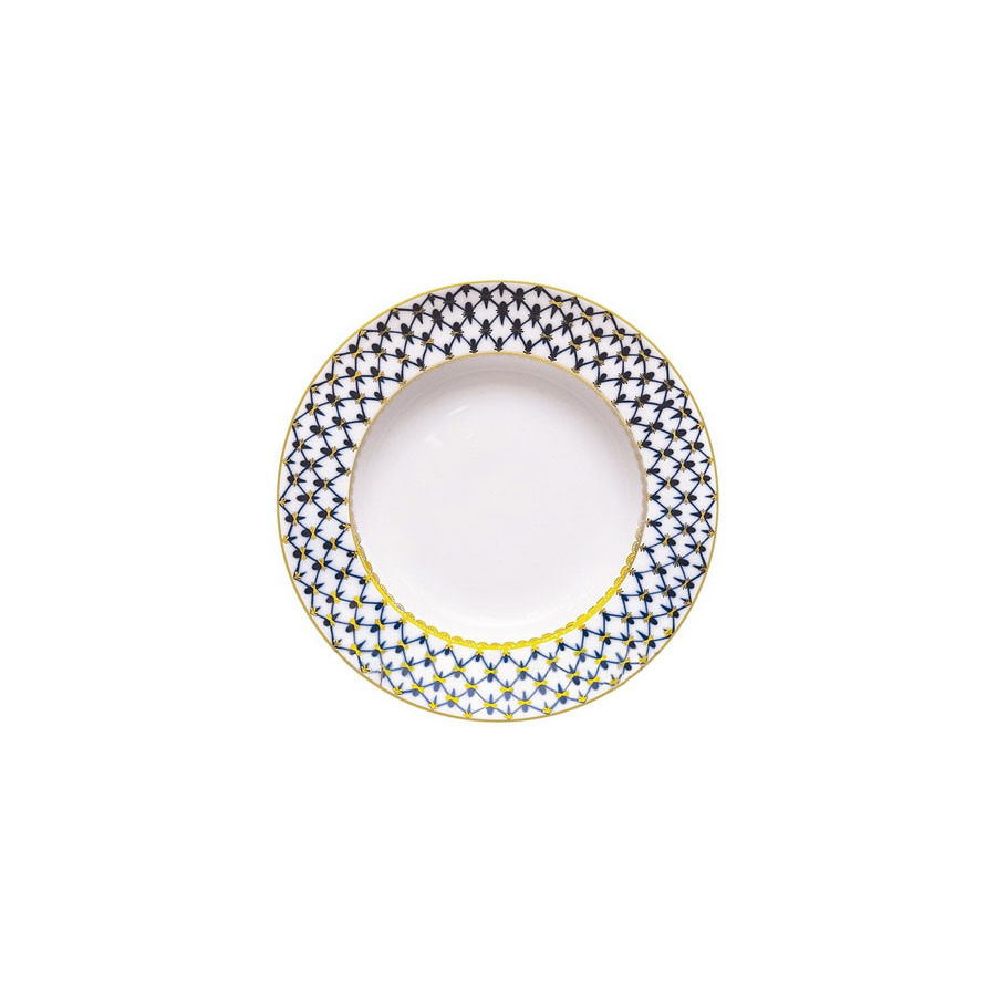 Тарелка суповая ИФЗ Кобальтовая сетка.Глубокая 22 см, фарфор твердый тарелка мелкая кобальтовая сетка
