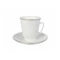 Чашка кофейная с блюдцем ИФЗ Золотой кантик Майская 165 мл, фарфор костяной