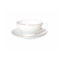 Чашка чайная с блюдцем ИФЗ Золотая лента Купольная 310 мл, фарфор костяной