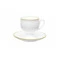 Чашка чайная с блюдцем ИФЗ Золотой кантик Классическая 360 мл, фарфор твердый