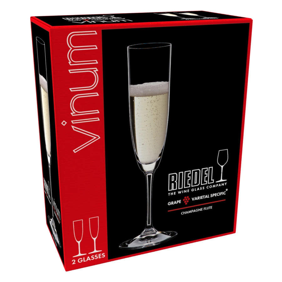 Набор бокалов для шампанского Riedel Vinum Champagne Flute 162 мл, 2шт, стекло хрустальное