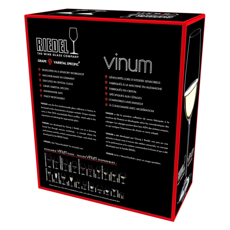 Набор бокалов для белого вина Riedel Vinum Sauvignon Blanc Dessert 356 мл, 2 шт, стекло хрустальное