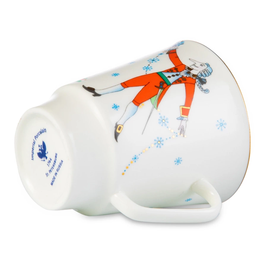 Набор кофейный ИФЗ Балет Щелкунчик Майская 165 мл, 3 предмета, фарфор костяной