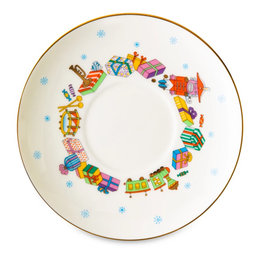 Набор кофейный ИФЗ Балет Щелкунчик Майская 165 мл, 3 предмета, фарфор костяной