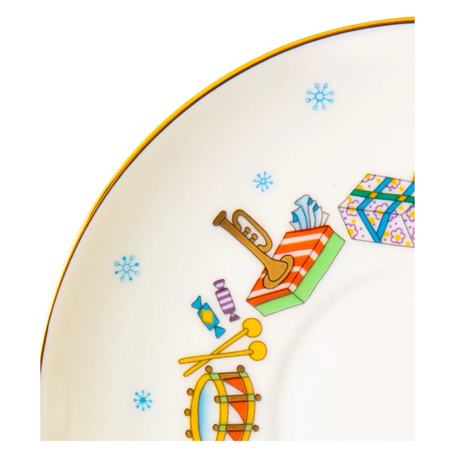 Набор кофейный ИФЗ Балет Щелкунчик Майская 165 мл, 3 предмета, фарфор костяной