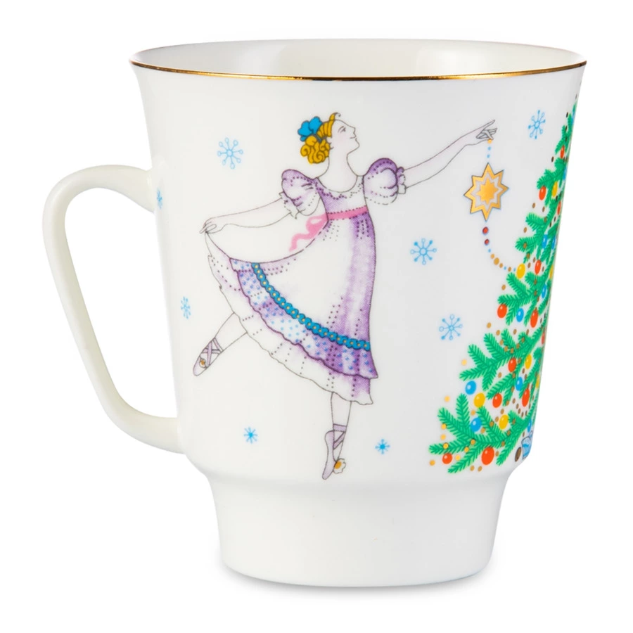 Набор кофейный ИФЗ Балет Щелкунчик Майская 165 мл, 3 предмета, фарфор костяной