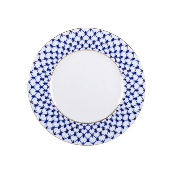 Тарелка закусочная ИФЗ Кобальтовая сетка Гладкая 20 см, фарфор твердый