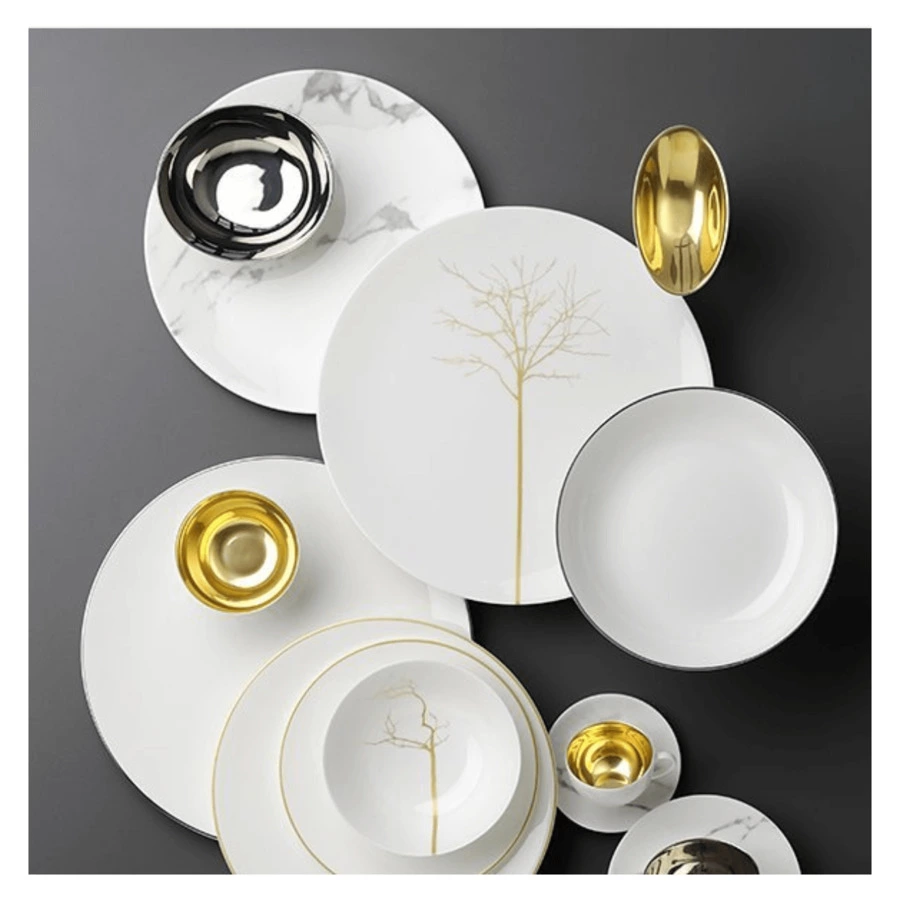 Тарелка суповая Dibbern Золотой лес 22,5 см, фарфор костяной