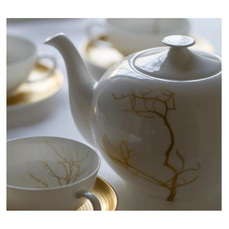 Чашка чайно-кофейная Dibbern Золотой лес 250 мл, фарфор костяной