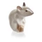 Скульптура ИФЗ Мышь с орехом палевая, фарфор твердый