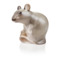 Скульптура ИФЗ Мышь с орехом палевая, фарфор твердый