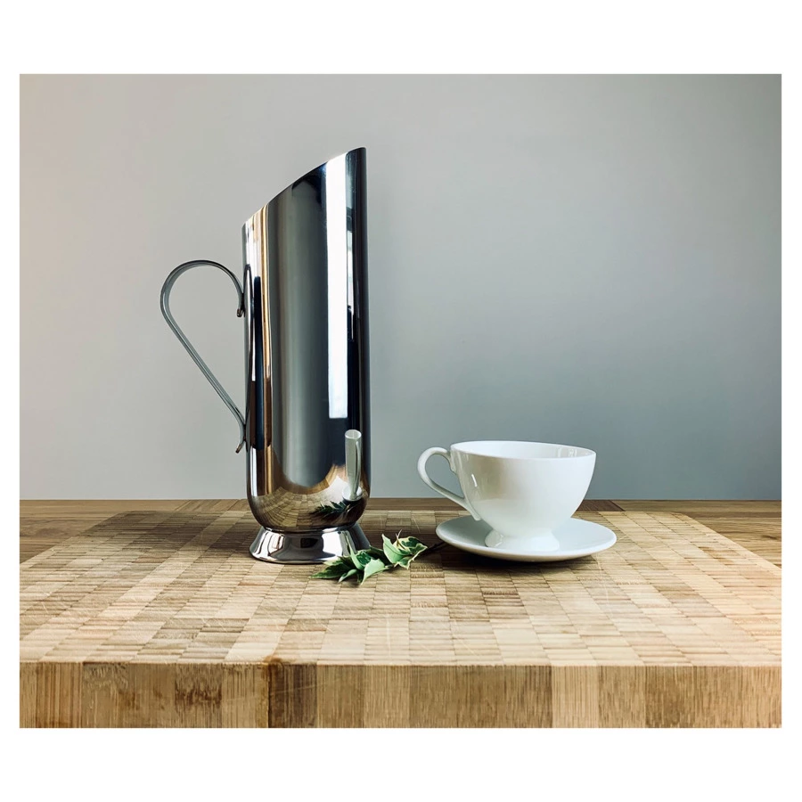 Кувшин для воды Nick Munro Trombone 1 л, h29х9 см, нержавеющая сталь, серебристый