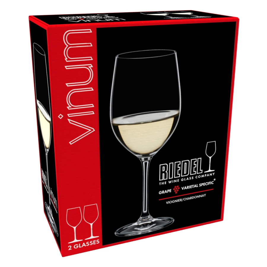 Набор бокалов для белого вина Riedel Vinum Viognier Chardonnay 370 мл, 2 шт,с текло хрустальное, п/к