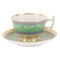 Чашка чайная с блюдцем ИФЗ Золотой Александрия 250 мл, фарфор твердый