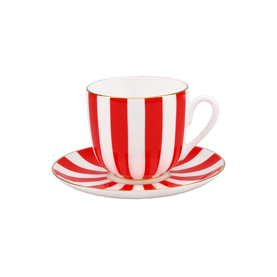 Набор чайный ИФЗ Да и нет Ландыш 180 мл, 3 предмета, фарфор костяной, красный