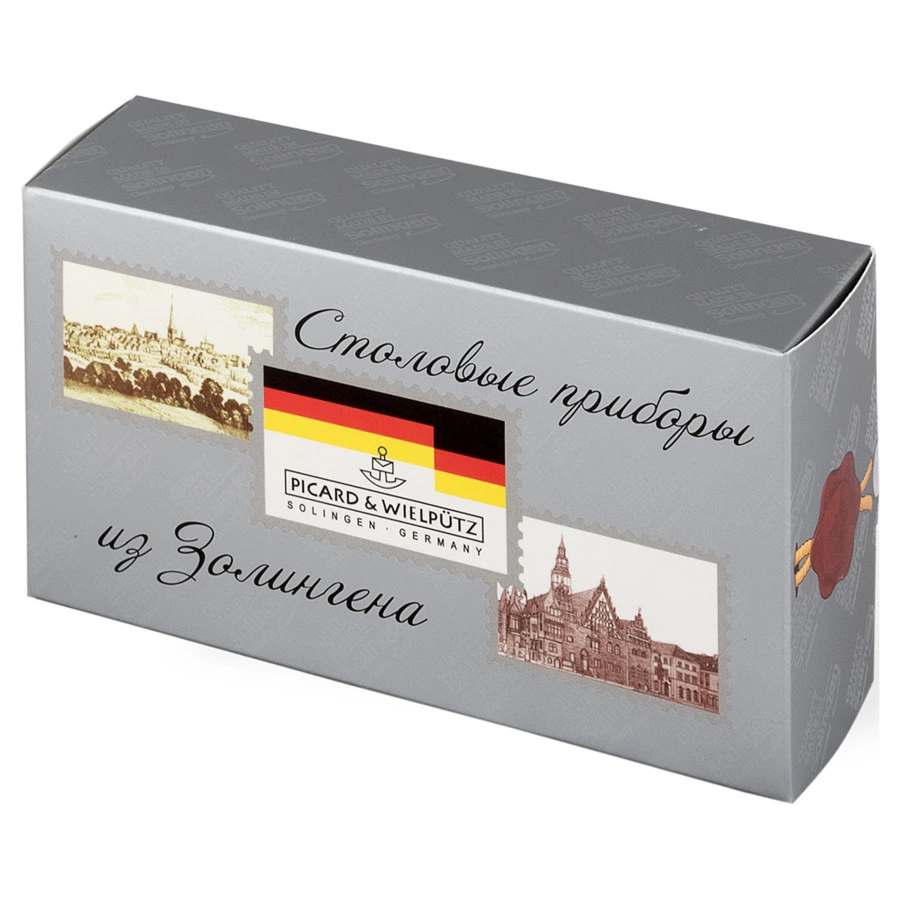 Набор кофейных ложек Picard & Wielputz Solingen Ampir, 6 шт, сталь нержавеющая, позолота, п/к