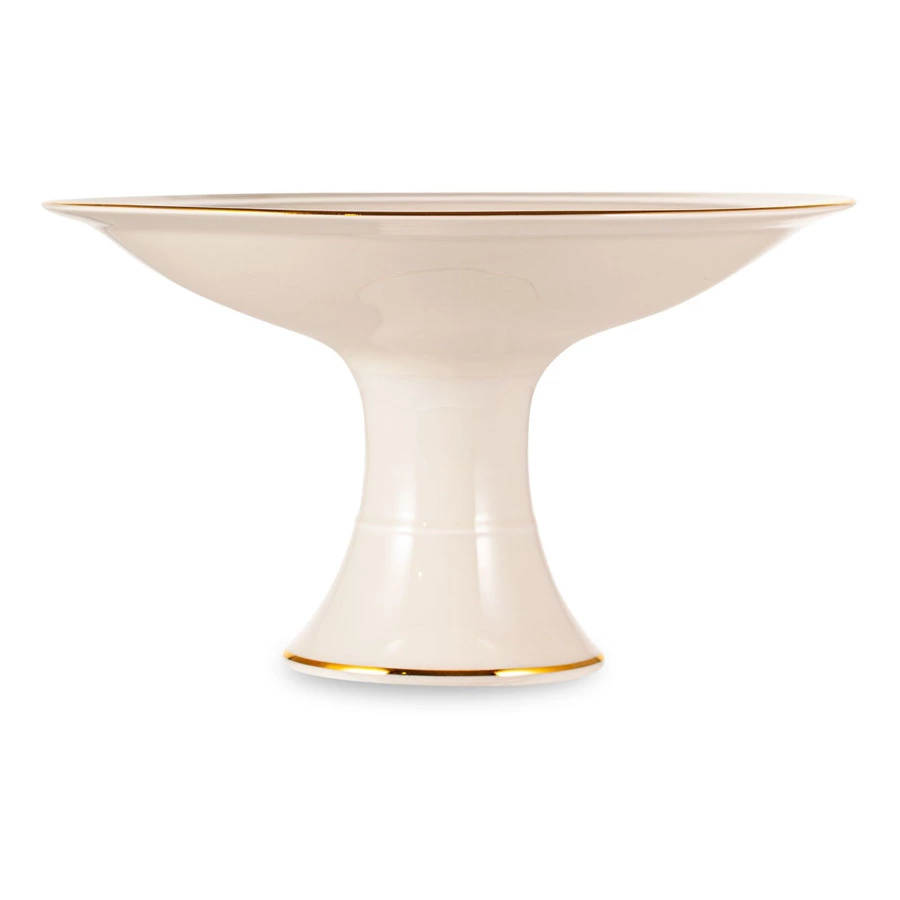 Ваза для фруктов ИФЗ Золотая лента Молодежная 29 см, фарфор твердый