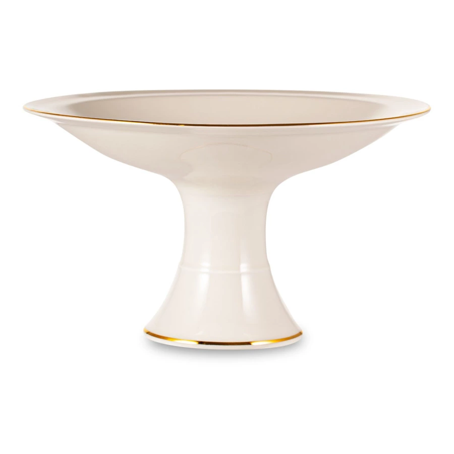 Ваза для фруктов ИФЗ Золотая лента Молодежная 29 см, фарфор твердый