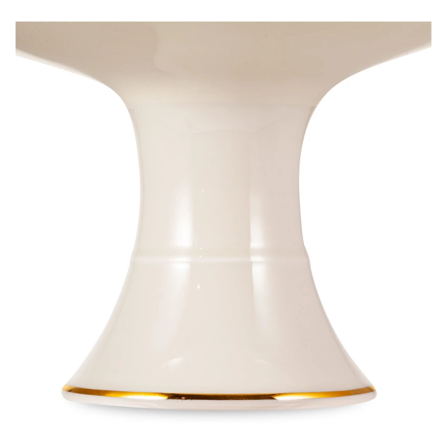 Ваза для фруктов ИФЗ Золотая лента Молодежная 29 см, фарфор твердый