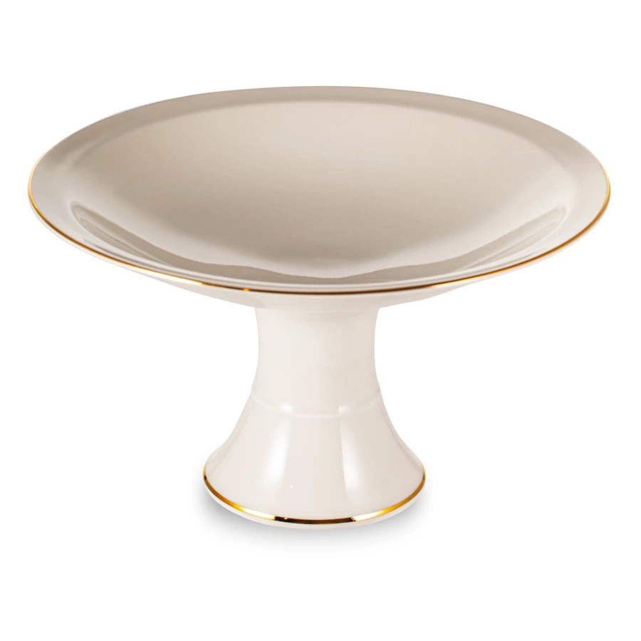 Ваза для фруктов ИФЗ Золотая лента Молодежная 29 см, фарфор твердый