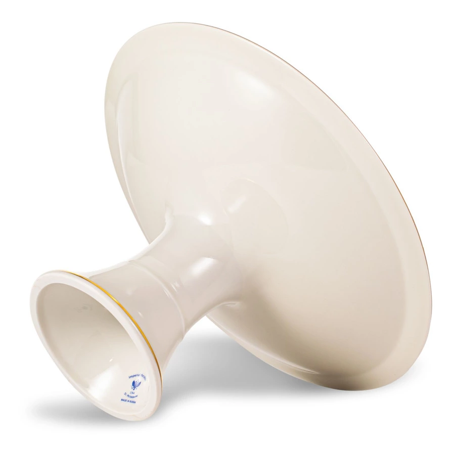 Ваза для фруктов ИФЗ Золотая лента Молодежная 29 см, фарфор твердый