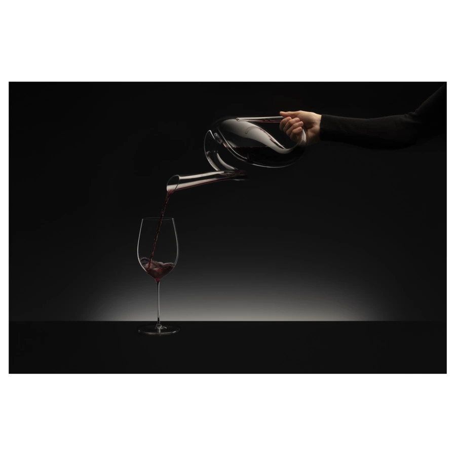 Декантер Riedel Mamba 1500мл, Д32хН32,5см, ручная работа, черно-белый декор, стекло хрустальное