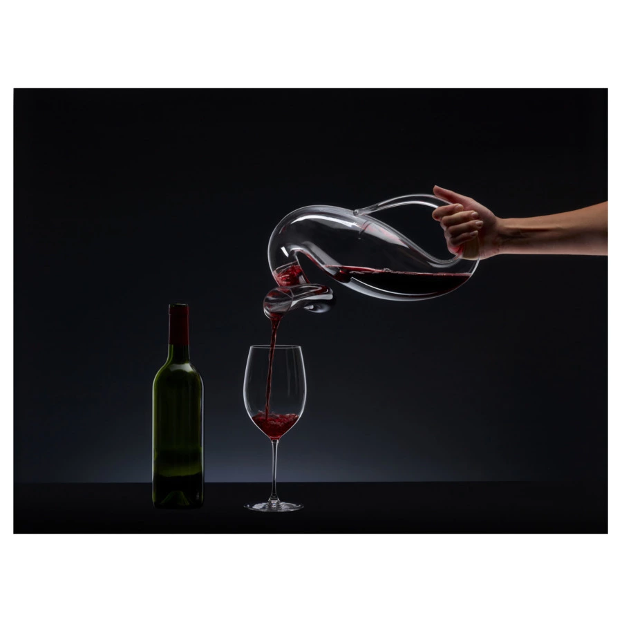 Декантер Riedel Mamba 1500мл, Д32хН32,5см, ручная работа, черно-белый декор, стекло хрустальное