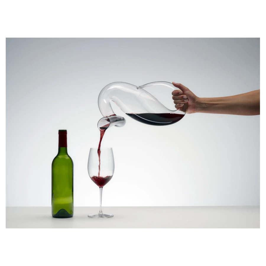 Декантер Riedel Mamba 1500мл, Д32хН32,5см, ручная работа, черно-белый декор, стекло хрустальное