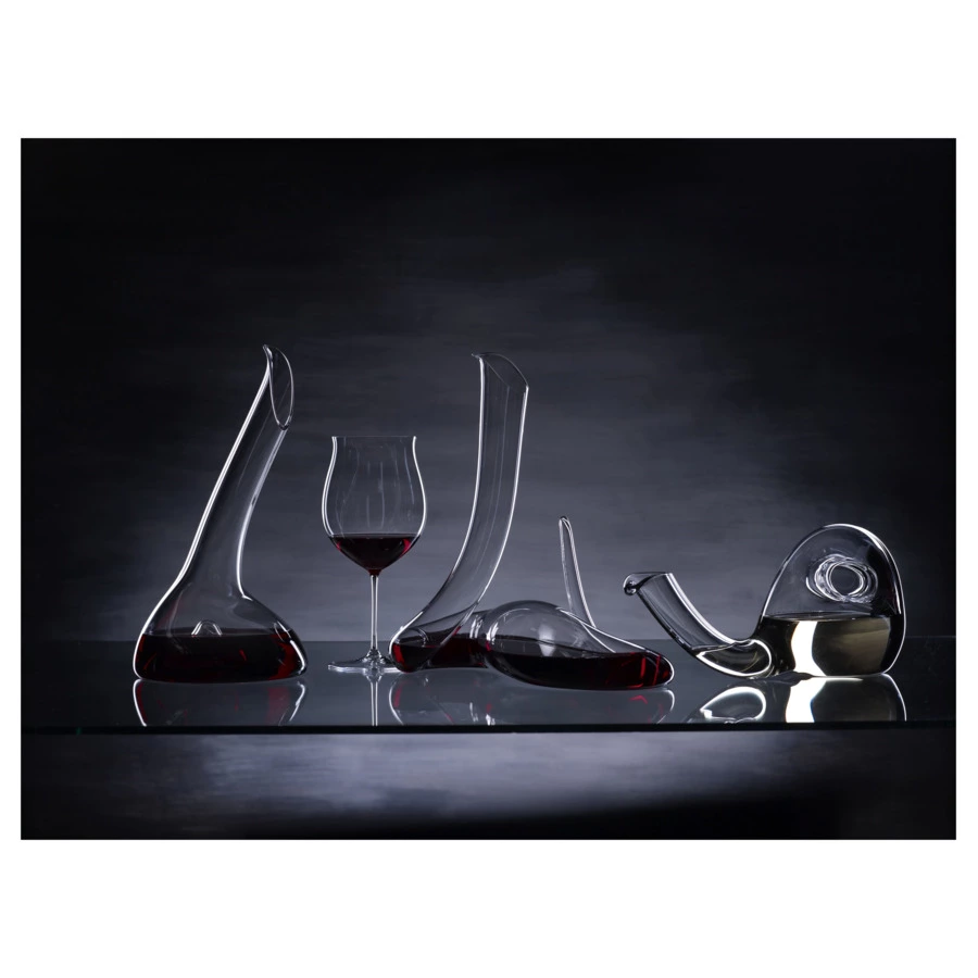 Декантер Riedel Mamba 1500мл, Д32хН32,5см, ручная работа, черно-белый декор, стекло хрустальное