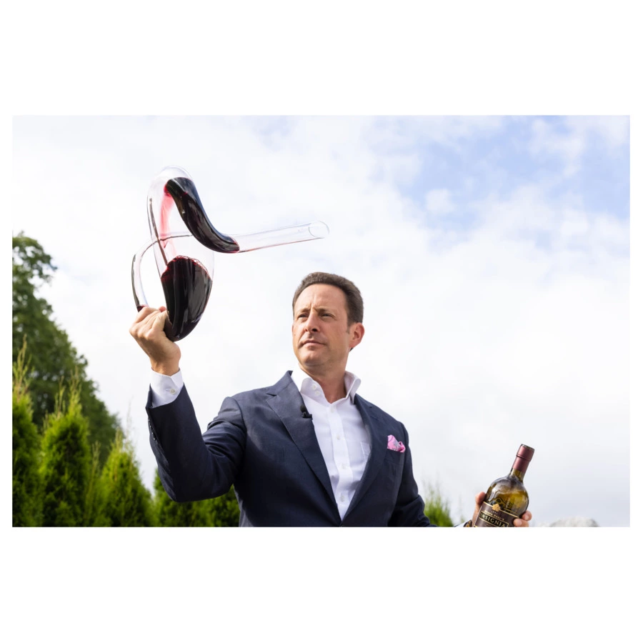 Декантер Riedel Mamba 1500мл, Д32хН32,5см, ручная работа, черно-белый декор, стекло хрустальное