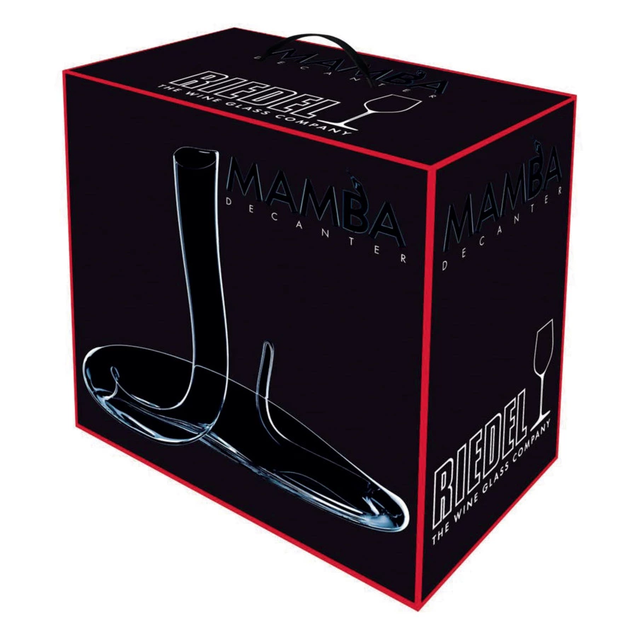 Декантер Riedel Mamba 1500мл, Д32хН32,5см, ручная работа, черно-белый декор, стекло хрустальное