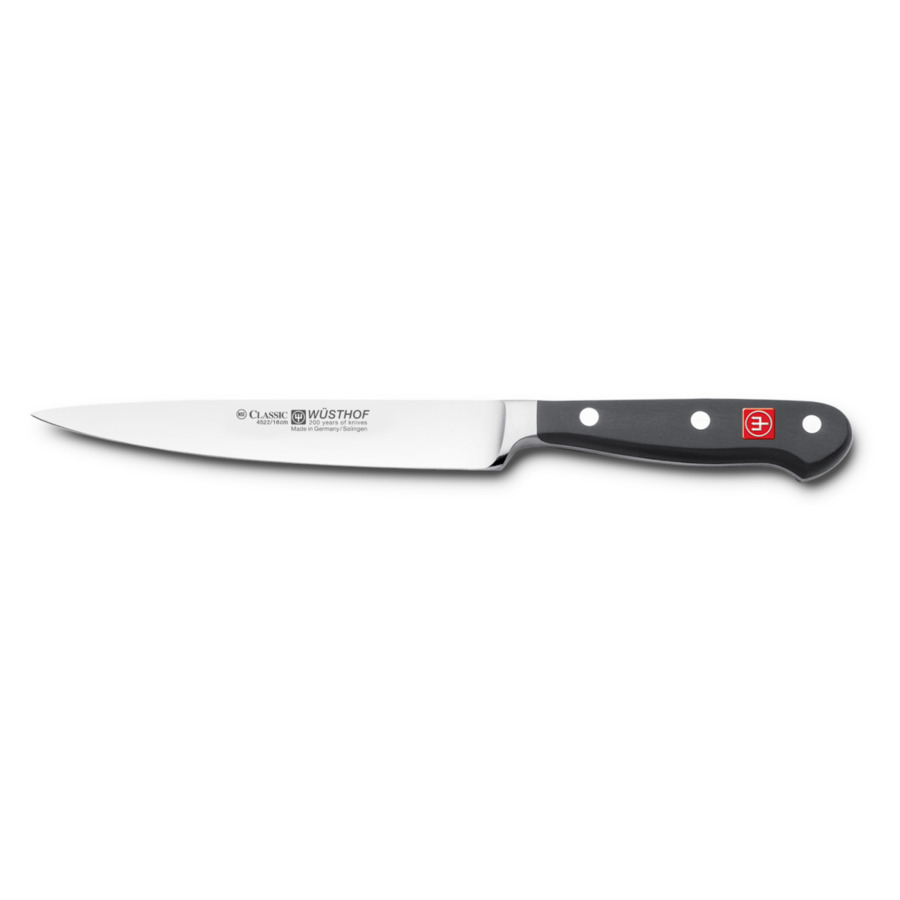 Нож кухонный для нарезки Wuesthof Classic 16 см, сталь кованая нож для нарезки kai камагата 23 см кованая сталь ручка пластик