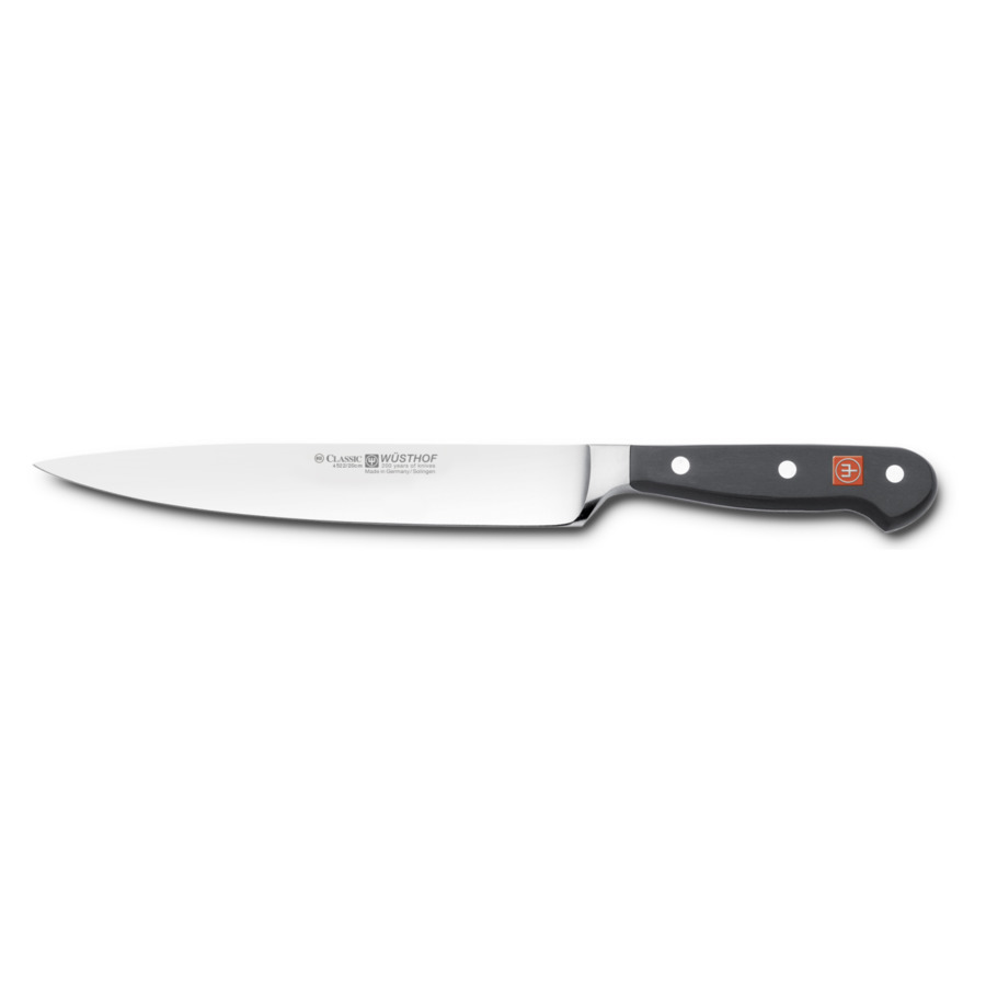 Нож кухонный для нарезки Wuesthof Classic 20 см, сталь кованая нож кухонный для резки мяса 20 см wuesthof classic 4522 20
