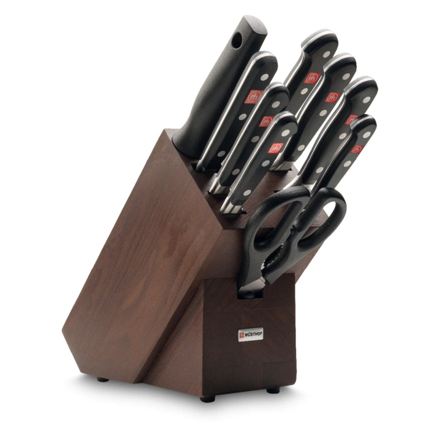 Набор кухонных ножей 9 предметов WUESTHOF Classic (темная подставка)
