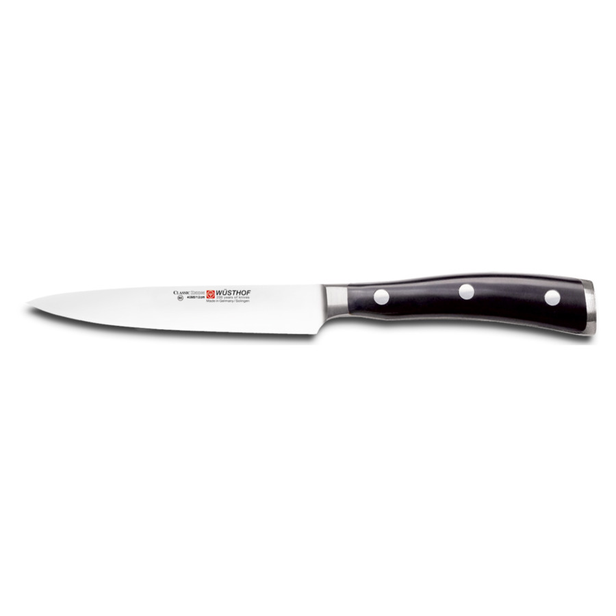 Нож кухонный Wuesthof Classic Icon 12 см, сталь кованая набор кухонных ножей с ножницами и мусатом на подставке wuesthof grand prix 5 шт сталь кованая