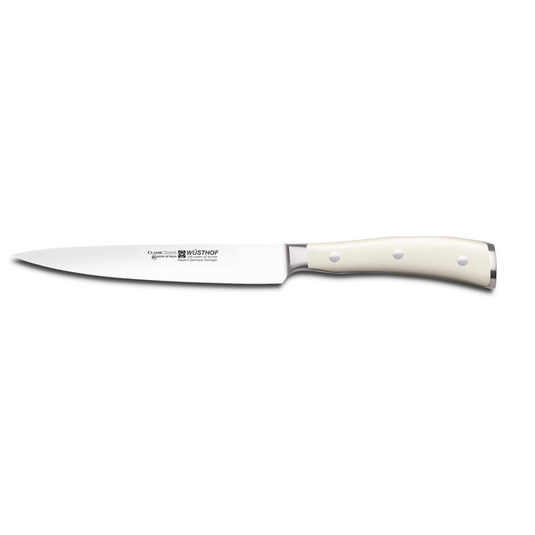 Нож кухонный для нарезки Wuesthof Ikon Cream White 16 см, сталь кованая