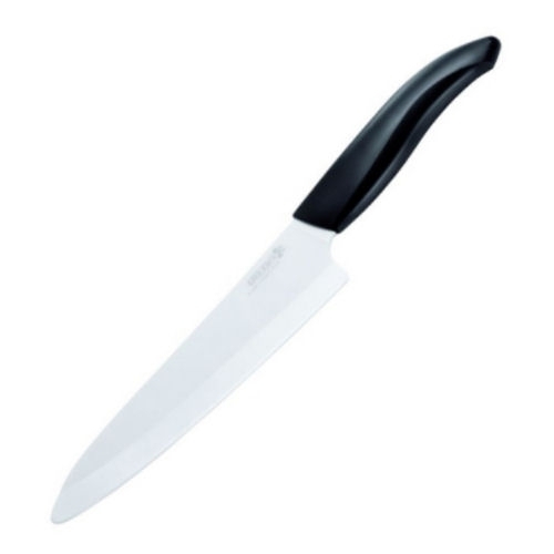Нож кухонный Шеф Kyocera Белое и черное 18 см, рукоятка-ABS черная