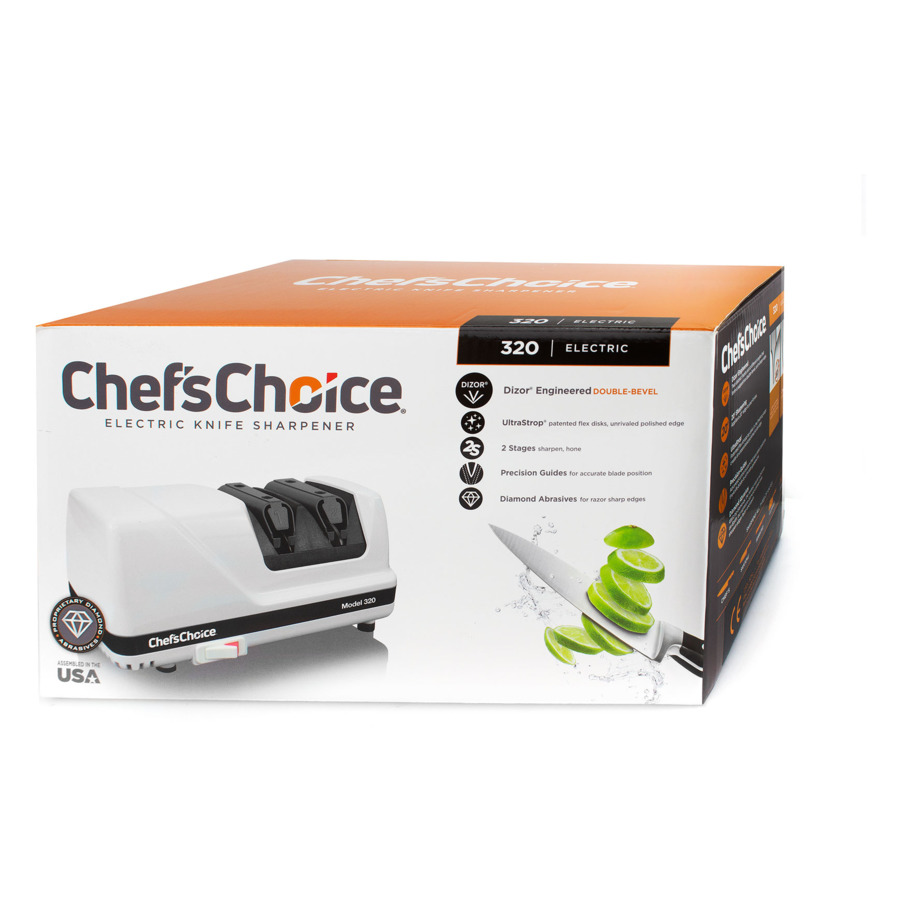 Точилка электрическая для заточки ножей Chef's Choice, алмазный абразив, (белая)