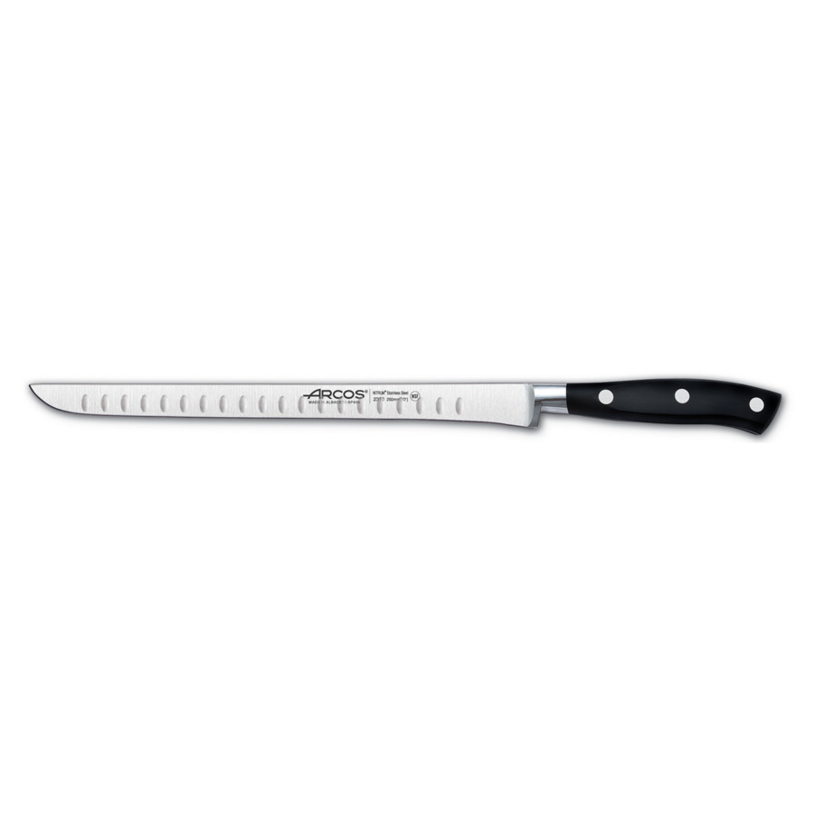 Нож кухонный для резки мяса и хамона Arcos Riviera 25см, кованая сталь нож кухонный для мяса arcos
