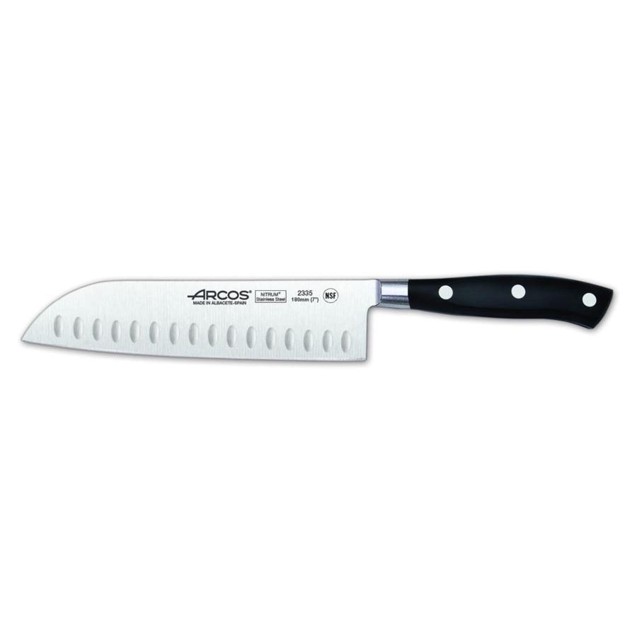 Нож Сантоку Arcos Riviera 18см, кованая сталь нож для хлеба arcos clasica 18см сталь кованая