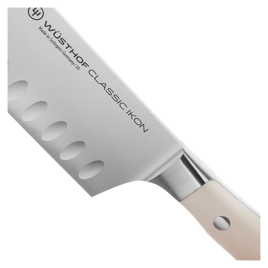 Нож Сантоку Wuesthof Ikon Cream White 17 см, сталь кованая