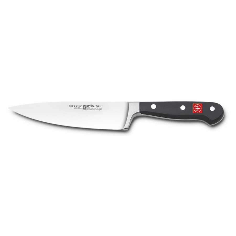 Нож кухонный Шеф Wuesthof Classic 16 см, сталь кованая набор кухонных ножей с точилкой wuesthof classic 2 шт сталь кованая