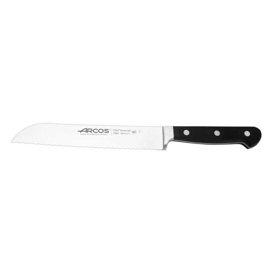 Нож для хлеба Arcos Clasica 18см, сталь кованая набор ножей 2 шт для чистки красный arcos